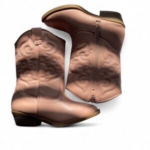 Chic Pink Kids Western Boots